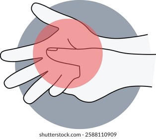 Hand and Leg Pain Injury Illustration. Isolated on White Background.