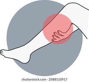 Hand and Leg Pain Injury Illustration. Isolated on White Background.