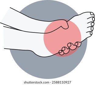 Hand and Leg Pain Injury Illustration. Isolated on White Background.