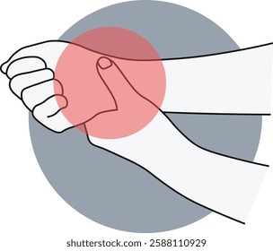 Hand and Leg Pain Injury Illustration. Isolated on White Background.