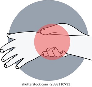 Hand and Leg Pain Injury Illustration. Isolated on White Background.