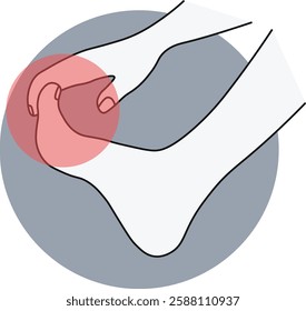 Hand and Leg Pain Injury Illustration. Isolated on White Background.