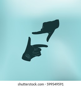 hand lens, web icon. vector design