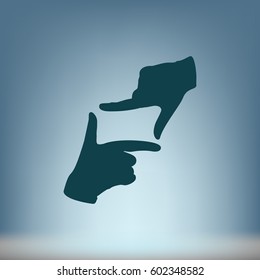 hand lens, web icon. vector design