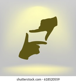 hand lens, web icon. vector design