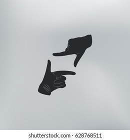 hand lens, web icon. vector design