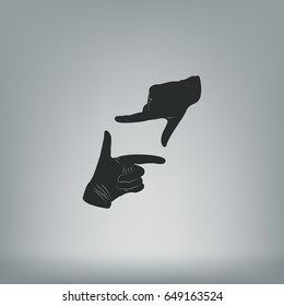 hand lens, web icon. vector design