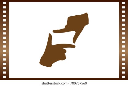 hand lens, web icon. vector design