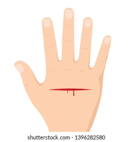 hand lesion vector. wallpaper. free space for text. copy space. hand on white background.