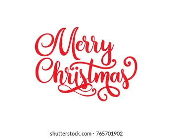 Hand letter Merry Christmas vector text Calligraphic Lettering design card template. Creative typography for Holiday Greeting Gift Poster. Calligraphy Font style Banner