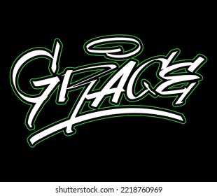 hand letter word of grace