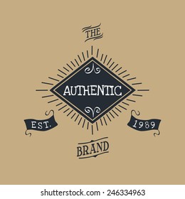 hand lettered catchword vintage tag
