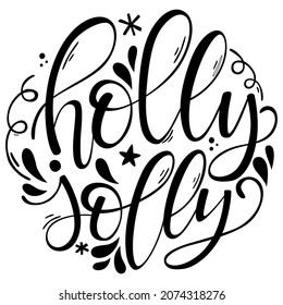 Hand lettered Christmas ornament Quote Saying