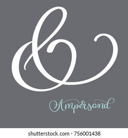 hand lettered flourish ampersands. Great vector design set for wedding invitations, save the date cards and other stationary.