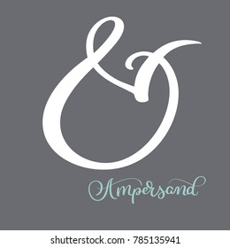 hand lettered flourish ampersands. Great vector design set for wedding invitations, save the date cards and other stationary