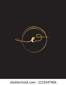 Eine handgeschriebene Schriftart mit einer modernen Kalligrafie-Schriftart Typ E, VektorLogo-Vorlage