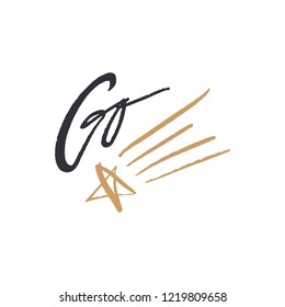 Hand lettered motivational freedom text card, type label and print. Unique stylish calligraphy design for posters, cards, mugs, clothes and other. Vector Illustration, clipart