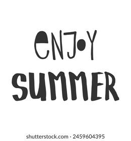 Texto con letras a mano Inscripción de la temporada caligráfica de verano. Vector tipografía manuscrita.