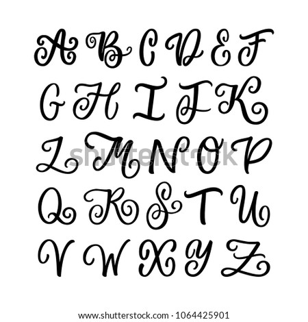 HAND LETTERING ALPHABET HAND DRAWN LETTERS Stock Vector (Royalty Free ...