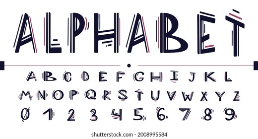 Hand Lettering alphabet and Typographic art for Designs: Logo, for Poster, Invitation, Card, etc. Handwritten style 