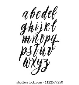 Hand lettering alphabet vector.