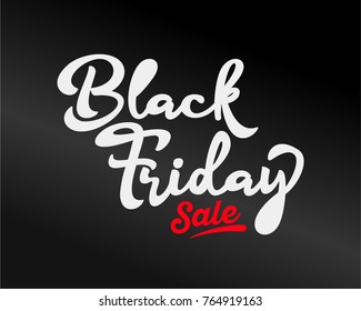Hand lettering black monday sale banner promotion