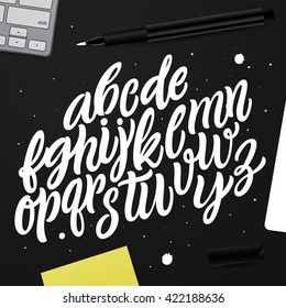 Hand lettering and custom typography ABC for your designs: logo, for poster, invitation, card. 