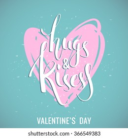 Hand lettering design. Vector design element for valentines day, save the date, poster, banner, t-shirt and other users.
