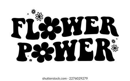 Hand lettering groovy motivational retro boho hippie text inspirational quotes vintage typography wavy text smile face calligraphy