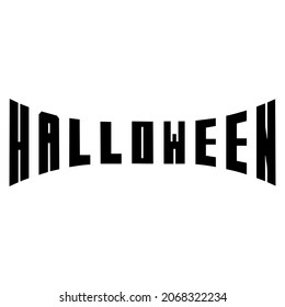 Hand lettering Halloween word. Vector illustration for poster, banner, greeting card.