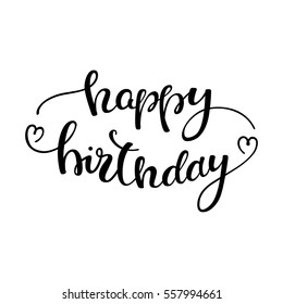 Hand Lettering Happy Birthday Stock Vector (royalty Free) 557994661