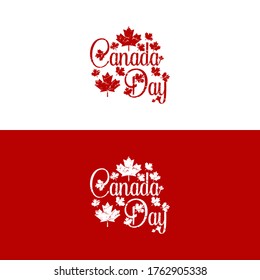 Hand lettering Happy Canada Day. Typographic design
