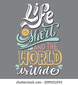 Hand lettering illustrations, handwriting for wall decoration, poster stickers and others