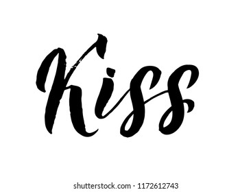 hand Lettering. Ink illustration. Modern brush calligraphy. Isolated on white background.
