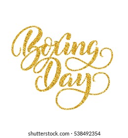 Happy Boxing Day Messages, Wishes, Quotes, And Images 37 Hand lettering inscription Boxing Day with golden glitter effect, isolated on white background. Ideal for festive design, christmas postcards. Vector illustration