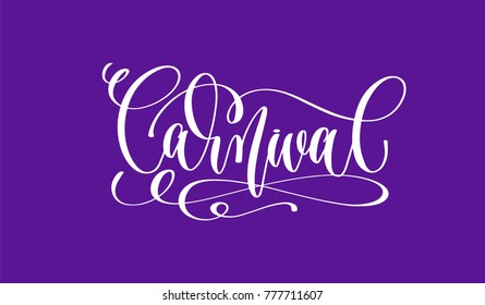 hand lettering inscription text to mardi gras carnival holiday, handwritten calligraphy vector illustration