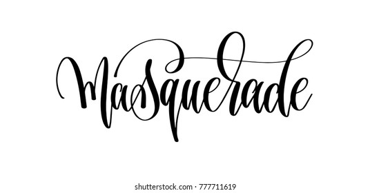 hand lettering inscription text to mardi gras carnival holiday, handwritten calligraphy vector illustration