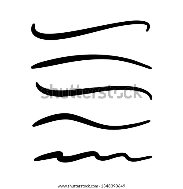 Hand Lettering Lines Brush Lines Vector Stock Vector Royalty Free