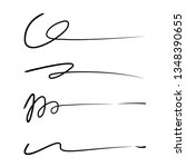 hand lettering lines, signature lines vector