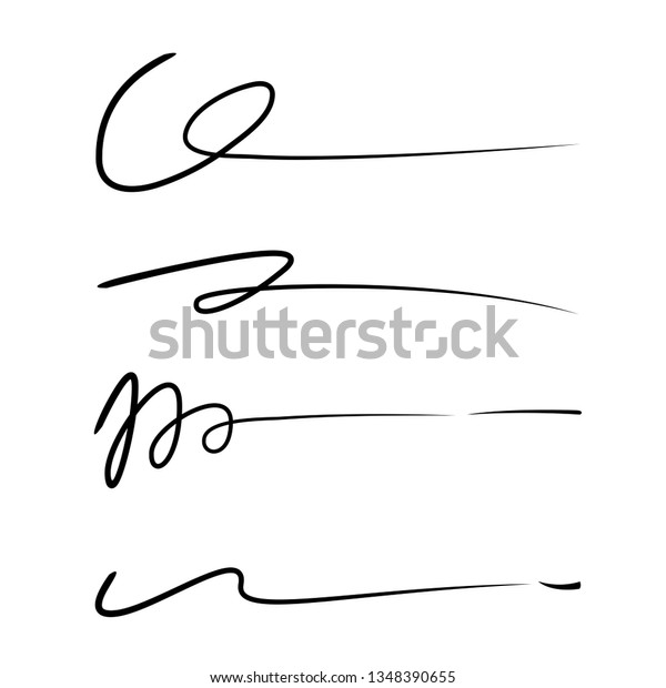 hand lettering\
lines, signature lines\
vector