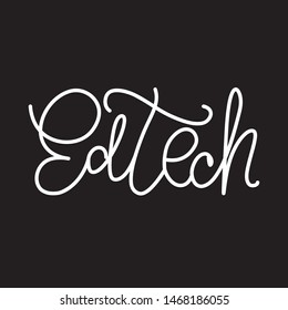 Hand lettering logo for EdTech (Educational Technology) sphere