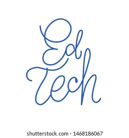 Hand lettering logo for EdTech (Educational Technology) sphere