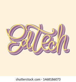 Hand lettering logo for EdTech (Educational Technology) sphere