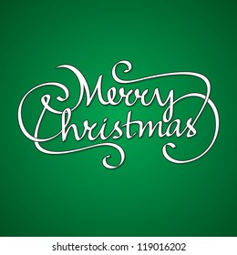 hand lettering merry christmas