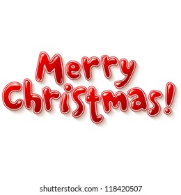 Hand lettering Merry christmas sign applique background. Vector elements for your design.