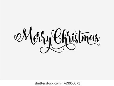 Hand lettering Merry Christmas vector text, Calligraphic Lettering template Creative typography for Holiday Greeting Gift Card. Calligraphy Font 

vector