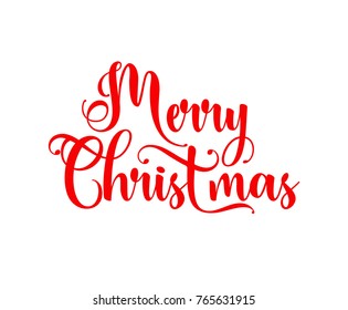 Hand lettering Merry Christmas vector text Calligraphic Lettering template Creative typography for Holiday Greeting Gift Card