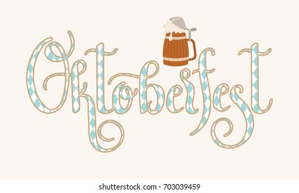 Hand lettering "Oktoberfest". Vector art.