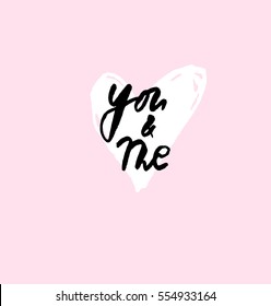 Hand lettering on a hand drawn background. Isolated design elements.