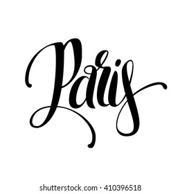 Hand Lettering Paris. Vector calligraphy.